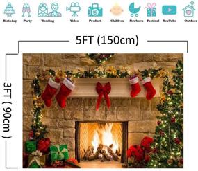 img 1 attached to 🎄 Christmas Themed Home Decor Photography Backdrop: Perfect Studio Props for Children's Birthday, Newborn Baby Shower, and Holiday Celebrations