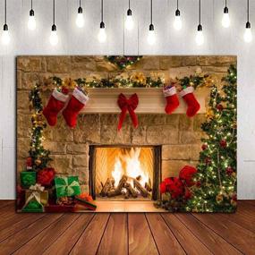 img 2 attached to 🎄 Christmas Themed Home Decor Photography Backdrop: Perfect Studio Props for Children's Birthday, Newborn Baby Shower, and Holiday Celebrations