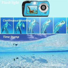 img 1 attached to 2.7K Waterproof Camera Video Recorder with Dual Screen TFT Displays - 📷 Perfect Selfie Underwater Cameras, 48 MP Camcorder for Snorkeling - Waterproof Digital Camera