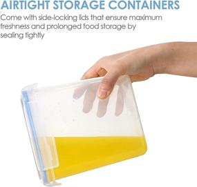 img 2 attached to Vtopmart Airtight Food Storage Containers 12 Pieces 1.5qt / 1.6L - BPA Free Plastic Kitchen Pantry Storage Containers for Sugar, Flour and Baking Supplies - Dishwasher Safe - Includes 24 Labels - Blue