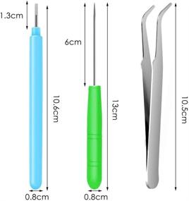 img 2 attached to 📦 Полный набор бумажного квиллинга из 12 инструментов для легких проектов по изготовлению открыток - набор с различными размерами роликов, закручивающих игл и ручки тренера для закручивания.