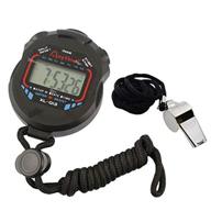 ⏱️ akoak digital stopwatch timer for sports and referees - includes bonus stainless steel coach whistle and lanyard логотип