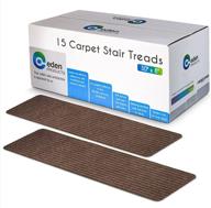 🚪 non-slip carpet stair treads for wooden steps – 15pcs 8x30in slip resistance indoor peel & stick – staircase step rugs stair grips non-slip – mocha logo