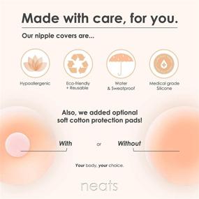 img 1 attached to 🌸 NEATS Nipple Covers: Hypoallergenic Adhesive, Reusable Breast Pasties for Women