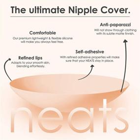 img 3 attached to 🌸 NEATS Nipple Covers: Hypoallergenic Adhesive, Reusable Breast Pasties for Women