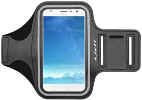 img 4 attached to 📱 J&D Armband Compatible for Motorola Moto Z4/Z3/Z3 Play/Moto G100/G50/G8/G8 Plus/G8 Play/G8 Power - Sports Armband with Key Holder Slot and Earphone Connection for Workouts