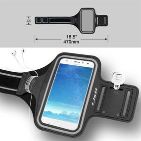 img 3 attached to 📱 J&D Armband Compatible for Motorola Moto Z4/Z3/Z3 Play/Moto G100/G50/G8/G8 Plus/G8 Play/G8 Power - Sports Armband with Key Holder Slot and Earphone Connection for Workouts