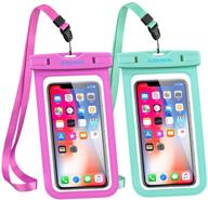 📱 glbsunion universal waterproof case: 2-pack phone dry bags with neck strap - iphone 12, galaxy s21, oneplus & more logo