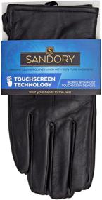 img 3 attached to SANDORY Technology Cashmere Genuine Leather Men's Accessories and Gloves & Mittens