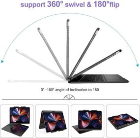 img 1 attached to 🔌 Charging 360° Rotatable Touchpad Keyboard with Backlight