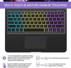 img 3 attached to 🔌 Charging 360° Rotatable Touchpad Keyboard with Backlight