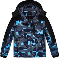 🧥 wantdo boys' waterproof ski jacket with fleece lining - winter coat hooded raincoat for snowboarding and cold weather логотип