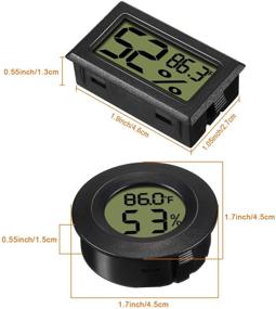 img 3 attached to 🌡️ 12 Mini Digital Temperature Humidity Monitors - LCD Display for Greenhouses, Gardens, Cellars, Fridges, Closets