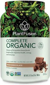 img 4 attached to 🌱 PlantFusion Complete Organic Pea Protein Powder: Superfood Blend, Vegan, Gluten-Free, Soy-Free - Chocolate Flavor, 2 LB