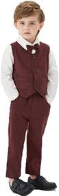 img 4 attached to 👔 Boys' Toddler Formal Classic Dresswear Outfit in Suits & Sport Coats