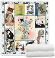 🐱 yuntu cat throw blankets: super soft and warm sherpa throws for cat lovers of all ages! logo