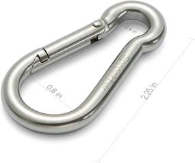 img 3 attached to 🔗 OZCRAFT Stainless Steel Spring Snap Hook Carabiner - Premium 304 Stainless Steel Clips, Set of 6 - Heavy Duty and Reliable