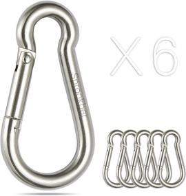 img 4 attached to 🔗 OZCRAFT Stainless Steel Spring Snap Hook Carabiner - Premium 304 Stainless Steel Clips, Set of 6 - Heavy Duty and Reliable