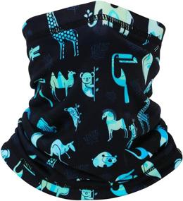 img 4 attached to Pattern Balaclava Bandana Children Breathable Girls' Accessories in Cold Weather