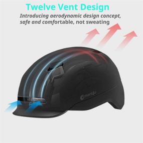 img 1 attached to 🚴 Smart4u Smart Bike Helmet: Stay Safe with 3 Alert Light Variations, Bling Helmet Design, Comfortable Lightweight, Breathable & Waterproof