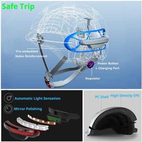 img 2 attached to 🚴 Smart4u Smart Bike Helmet: Stay Safe with 3 Alert Light Variations, Bling Helmet Design, Comfortable Lightweight, Breathable & Waterproof