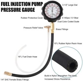 img 1 attached to 🚗 JIFETOR Набор для проверки давления топливного насоса системы впрыска топлива: точный инструмент для диагностики системы питания автомобилей, грузовиков, мотоциклов, ATV, RV - 0-141PSI