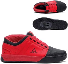 img 4 attached to LEHTF Cycling Mountain Sneakers BlackBlue Men's Shoes for Athletic