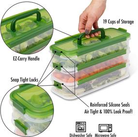 img 2 attached to 🎋 Bamboo Cutting Board and Drawers Set - 3 Stackable Food Storage Containers with Air-Tight Lids, Large Chopping Board featuring Juice Grooves and Food Sliding Opening for Convenient Meal Prep and Kitchen Organization