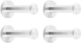 img 4 attached to 🔗 NELXULAS Super Heavy Duty Single Wall Mount Hook - Brushed Stainless Steel Bath Towel Hook, Coat Hook, Ideal for Bedroom, Living Room, Bathroom, Fitting Room, and Office (4", 4 PCS)