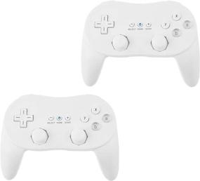 img 4 attached to 🎮 2 Pack Classic Console Gaming Pad Joypad Pro for Wii, White - Beastron Compatible Controller