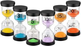 img 1 attached to ⏳ 15-Minute Colorful Hourglass Timer for Kids, Classroom, Kitchen, Games, and Toothbrushing