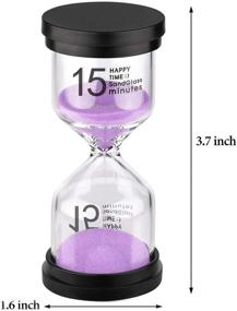 img 3 attached to ⏳ 15-Minute Colorful Hourglass Timer for Kids, Classroom, Kitchen, Games, and Toothbrushing