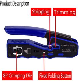 img 3 attached to 🔌 Ethernet All-in-one Wire Tool: RJ45 Pass Through Crimp Tool for Cat6a Cat6 Cat5 Cat5e 8P8C Modular Connector - Cutter Included