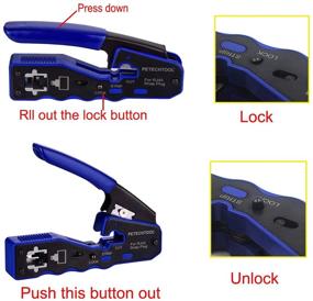 img 2 attached to 🔌 Ethernet All-in-one Wire Tool: RJ45 Pass Through Crimp Tool for Cat6a Cat6 Cat5 Cat5e 8P8C Modular Connector - Cutter Included