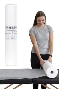 img 4 attached to 🛏️ MASERTIO Disposable Massage Table Sheets - 60 Sheets Per Roll - Recyclable Nonwoven Fabric Bed Sheets for Massage, Tattoo, SPA - No-Crinkle, 31.5 x 71 Inches