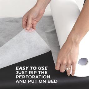 img 3 attached to 🛏️ MASERTIO Disposable Massage Table Sheets - 60 Sheets Per Roll - Recyclable Nonwoven Fabric Bed Sheets for Massage, Tattoo, SPA - No-Crinkle, 31.5 x 71 Inches