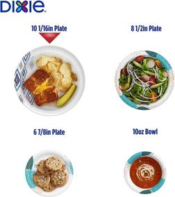 img 1 attached to 🍽️ Dixie Paper Plates Dinner Size 10 1/16 inch, 220 Count (5 Packs of 44 Plates) - Printed Disposable Plate with Varying Packaging and Design