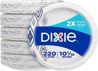 🍽️ dixie paper plates dinner size 10 1/16 inch, 220 count (5 packs of 44 plates) - printed disposable plate with varying packaging and design logo