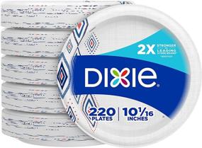 img 4 attached to 🍽️ Dixie Paper Plates Dinner Size 10 1/16 inch, 220 Count (5 Packs of 44 Plates) - Printed Disposable Plate with Varying Packaging and Design