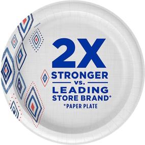 img 3 attached to 🍽️ Dixie Paper Plates Dinner Size 10 1/16 inch, 220 Count (5 Packs of 44 Plates) - Printed Disposable Plate with Varying Packaging and Design