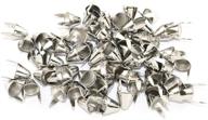 🔘 silver round cone-shaped metal nailheads spot studs - 60pcs 1/2inch 2 prong nail fasteners for pro bamboo kitchen logo