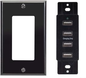 img 3 attached to Magnadyne WC-USB-B 12V Wall-Mounted USB Charging Station with 4 Ports, Universal 12-16V DC Input, and Included Wall Plate