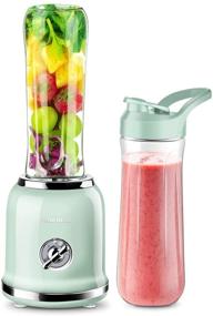 img 4 attached to 🥦 REDMOND Personal Blender - Powerful Smoothie Blender with 2 Portable Bottles, 2 Speed Control, Pulse Function, and 6 Stainless Steel Blades - BPA Free (Green)