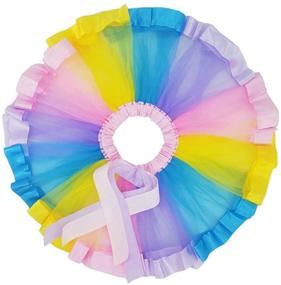 img 3 attached to 🌈 LYLKD Layered Rainbow Headband Rainbow 2: Vibrant Girls' Skirts & Skorts Clothing