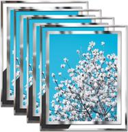 🖼️ set of 4 tabletop display 8x10 picture frames - multi glass frames for home decor логотип