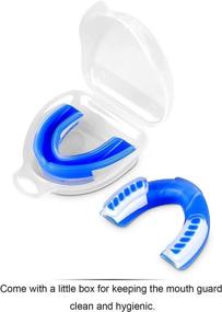 img 2 attached to 🥊 Jewear 2-Pack Sport Mouthguards - Edible Materials, Tooth Protection for Basketball, Hockey, Fighting, Boxing - Youth & Adult - White/Blue + White/Black