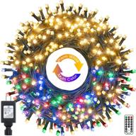 🎉 ollny 400led 132ft outdoor string lights - waterproof twinkle fairy lights with 11 lighting modes, timer remote & warm white/multi-color changing lights for xmas party decorations логотип