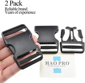 img 3 attached to 🔗 HAO PRO Quick Side Release Buckles - Heavy Duty 1.5' Wide Clips - Dual Adjustable Replacement for Nylon Strap - Perfect for Boat Cover, Backpack, Fanny Pack, Dog Collars, and More - 2 Pack