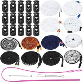 img 4 attached to 🔒 SelfTek 30 Pack: Premium Replacement Drawstrings Cord Set with Threader & Cord Locks - Perfect for Hoodies, Sweatpants, Trunks, Laces & More