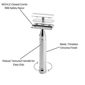 img 1 attached to 💈 MÜHLE TRADITIONAL Twist Safety Razor with Closed Comb: The Ultimate Barbershop Quality Luxury Razor for Everyday Close and Smooth Shaves - Ideal for Men